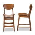 thumbnail image 6 of Baxton Studio Katya Brown Finished Wood 2-Piece Counter Stool Set, 6 of 8