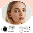 thumbnail image 5 of 2 Pairs Titanium Black Onyx & Star Earrings - Flat Back Earring Black Stud Earrings for Men & Women -Hypoallergenic, Trendy Earring Ideal for Daily Wear, Parties & Gifting, 5 of 6