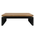 thumbnail image 4 of Black & Natural Wood Coffee Table - 2-Tier Space-Saving Living Room Table with Versatile Storage, 47.6" L x 23.6" W x 16.3" H, 4 of 9