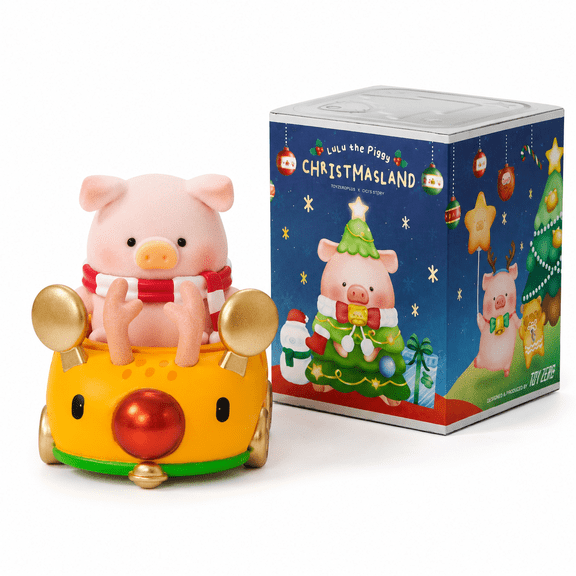 LuLu the Piggy Christmasland Series Blind Box, 1 Random Christmas Collectible Figure