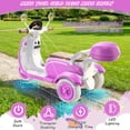 thumbnail image 5 of Farmdex 12V Kids Electric Motorcycle, 2 Seater Ride on Toys, 3 Wheel Ride on Motorcycle with Storage Box, USB, Music, LED Lights, Age 2+, Rose Red, 5 of 9