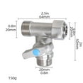 thumbnail image 6 of WINDLAND Universal Brass Angle Stop Valves Efficient Brass T Adapter Valves Water Splitter Connect for Handheld Bidet Glass Rinser, 6 of 11