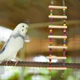 thumbnail image 6 of Zhaomeidaxi Parrot Ladder, Wooden Ladder with Colorful Beads Steps Climbing Bridge Bird Cage Play Toy for Conure Parakeet Budgie Cockatiels Lovebirds, 6 of 8