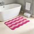 thumbnail image 6 of MMJ Bathroom Rugs Wave Pattern Bath Mat 15.7x23.6in Soft Absorbent Non Slip Shower Floor Rug, 6 of 7