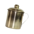 thumbnail image 4 of Taza de té de bronce hecha a mano, taza Retro para beber, boca ancha, portátil con asa de tapa, taza de té de bronce para cocina, sala de té de boda, 4 of 8