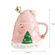 thumbnail image 2 of Taza de café navideña con tapa y varilla para agitar, Taza de cerámica de Papá Noel, taza de café de gran capacidad, 2 of 2