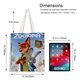 thumbnail image 5 of Zootopia Bolso de tela con estampado de lienzo para mujer, bolsa de compras reutilizable y estética, con cremallera interior, regalo para mujer, 35 × 40 cm., 5 of 6