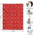 thumbnail image 4 of Red Butterfly Heart Flower Pattern Blanket,Comfortable Soft Lamb Wool Throw Blanket,All Season,Warm Lightweight Blankets for Sofa Bed Couch Living Room Chair,30"x40", 4 of 4
