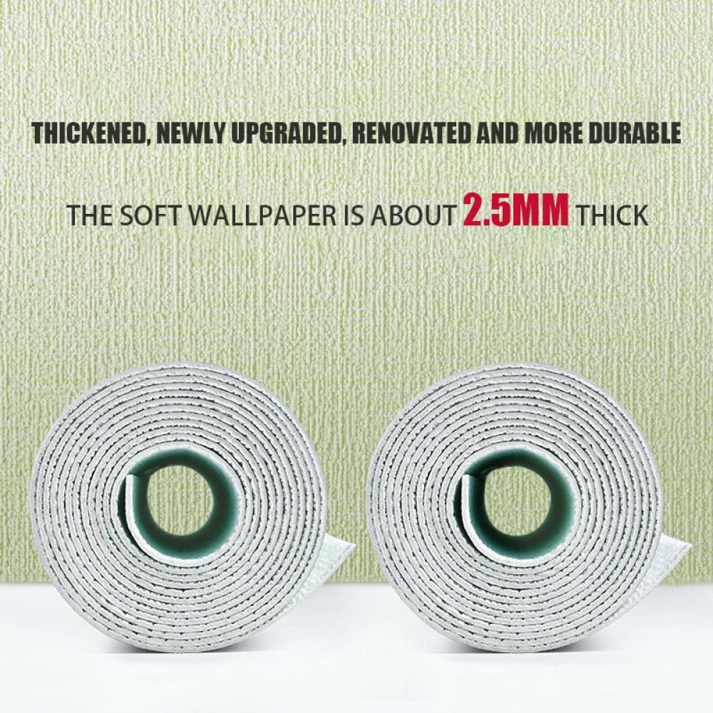 Light Grey Wallpaper 110*19in Matte Solid Gray Contact Paper Texture Self-Adhesive Peel and Stick Thick Removable Wallpaper for Bedroom Cabinets Livingroom Office
