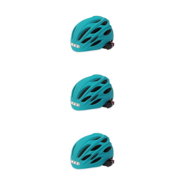 Casco de Bicicleta Toystoory Cómodo Ajustable Transpirable con Luz LED Azul L