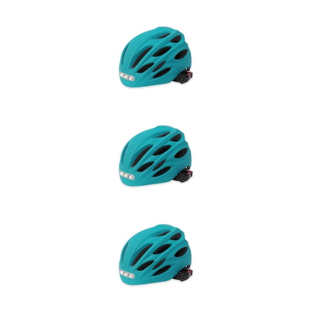 Casco de Bicicleta Toystoory Cómodo Ajustable Transpirable con Luz LED Azul L