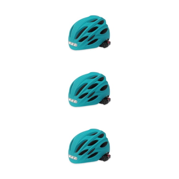 Casco de Bicicleta Toystoory Cómodo Ajustable Transpirable con Luz LED Azul L