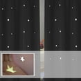 thumbnail image 4 of Lapalife Blackout Star Curtains for Kids Room, Hollow Cut Out Star Grommet Windows Curtains for Nursery, 1 Panel, Silver, 52''x 63'', 4 of 6