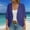 Blue, variant on Kimono Cardigans for Women,Casual Open Front 3/4 Sleeve Cardigan,Plus Size Lightweight Shawls Ruana Wraps Court Lock Spring and Solid Color Circle Short Sleeved Cardigan Loose Top Dark Blue L
