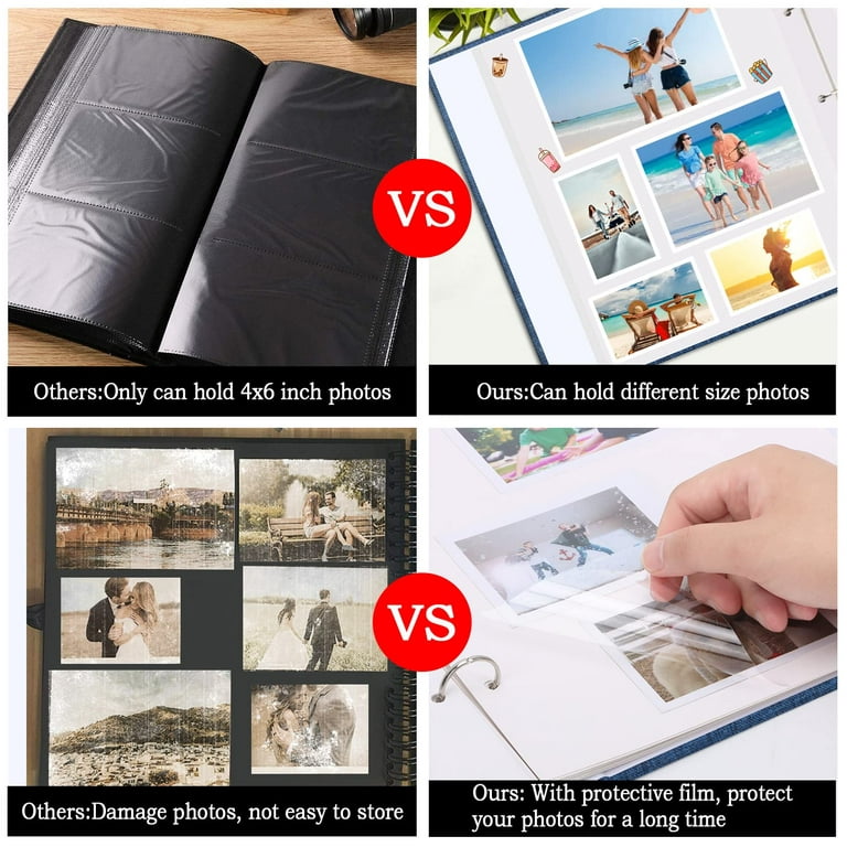 60 Pages Large Photo Albums Self Adhesive Scrapbook Paper DIY
