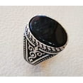 thumbnail image 5 of Black Onyx Mans Ring, Natural Flat Black Onyx Ring, Silver Jewelry, 925 Silver Ring, Birthday Gift, Heavy Mens Ring, Arabic Design, Ottoman Style Ring, Christmas, Turkey Mens Signet Ring, 5 of 5
