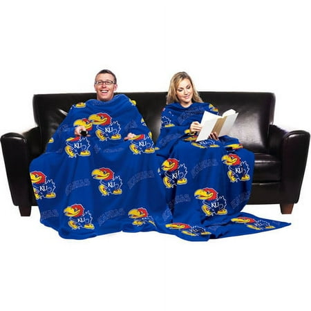 NCAA Kansas Jayhawks Blanket with Sleeves