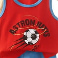 thumbnail image 4 of CZHQWE Boys Short Sets Baby Boy Shorts Baby Boy Summer Clothes Tops And Shorts Newborn Boys Spring Summer Outfit 5-6 Years Red, 4 of 4