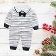 thumbnail image 2 of Coerni Baby Boys Bow Long Sleeve Outsie Bodysuit Banquet Wedding Jumpsuit Clothes Mint Romper, 2 of 8