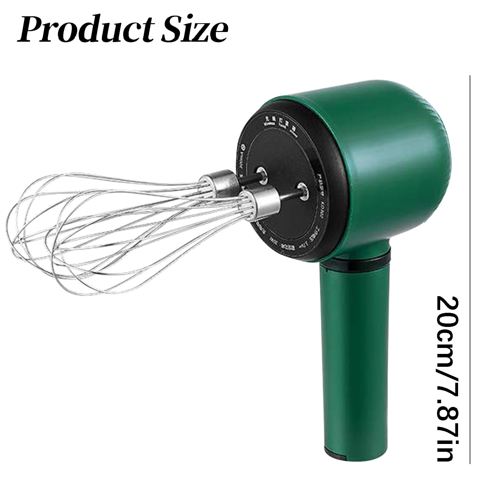 VKLU Cordless Hand Mixer, Electric Whisk with 3 Speeds, USB Rechargeable Double Stick Egg Beater, Vertical Self-Standing Design for Mess-Free Kitchen Baking and Coffee Frothing