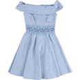 thumbnail image 1 of Bee Darlin - Vestido ajustado y acampanado para mujer, color azul, 11/12, 1 of 2