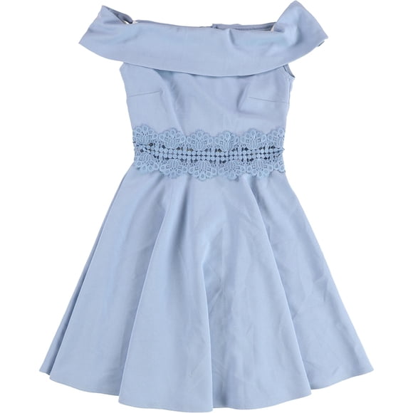 Bee Darlin - Vestido ajustado y acampanado para mujer, color azul, 11/12