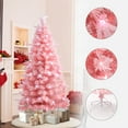 thumbnail image 2 of LuxenHome 6Ft Pink Cherry Blossom Christmas Tree with Fiber Optic Lights & Pinecone Star Topper, 2 of 11