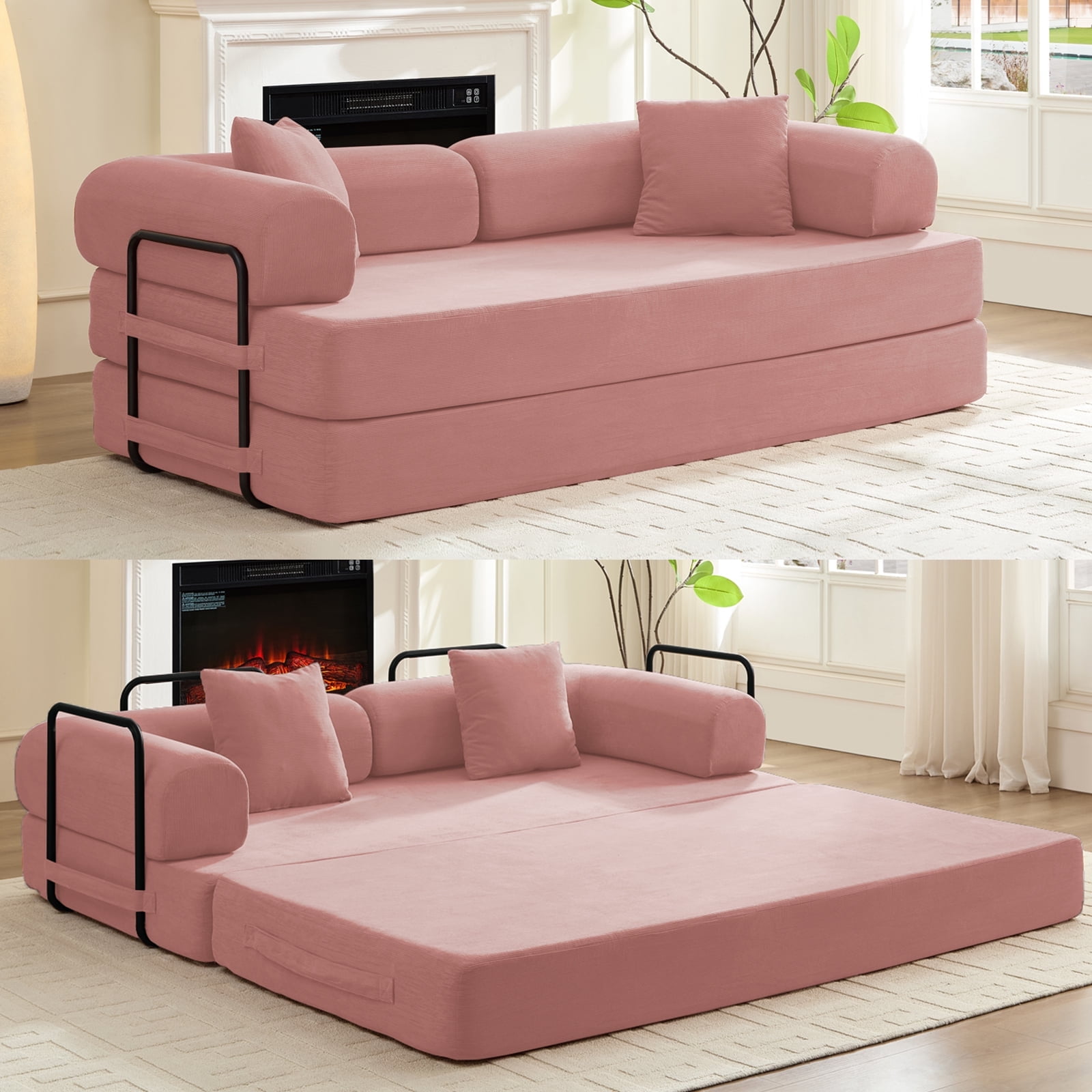 ZAFLY Folding Sofa Bed | Convertible Futon Sleeper Couch | Modern