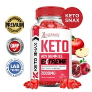 Keto Snax Extreme ACV Gummies 2000mg Dietary Supplement 60 Gummys