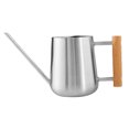 thumbnail image 4 of HONMEET  1Pcs Thickened Garden Watering Can Silver Stainless Steel Indoor and Outdoor Use Round Spout, 4 of 8