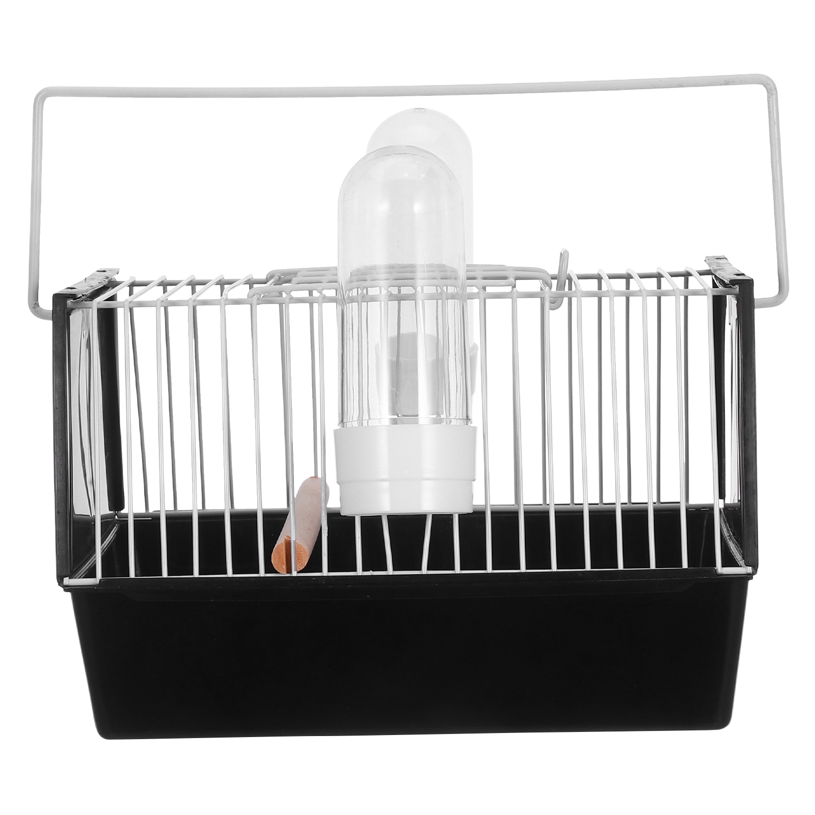 Toyandona 1Pc Handheld Plastic Bird Cage Black for Outdoor Pet Bird Transportation and Activities
