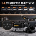 thumbnail image 4 of Handheld High Temperature Pressurized Steam Cleaner 2500W for Home Use, 6 Speeds Cleaning Machine for Tile Grout Kitchen Grease Sofa Upholstery Car Detailing - BLACK AND RED, 4 of 7