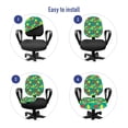 thumbnail image 4 of Fruit Office Chair Slipcover, Summer Time Layout of Watermelon Bananas Peach Pears Strawberries and Lemons, Protective Stretch Decorative Fabric Cover, Standard Size, Shamrock Green, by Ambesonne, 4 of 5