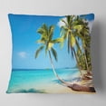 thumbnail image 2 of Designart Tropical Beach - Photography Seascape Throw Pillow - 18x18, 2 of 5