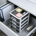 thumbnail image 5 of 5 Tiers Plastic Clear Drawer Cabinet Shelf Storage Jewelry Box Office Garage, 5 of 11