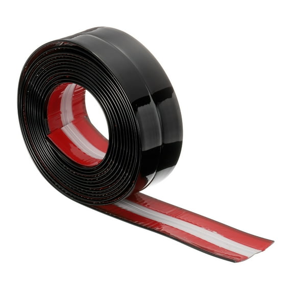 Uxcell Wall Corner Protector Molding Trim 1.6" 10 ft Flexible Caulk Strip, Black