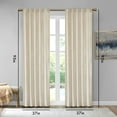 thumbnail image 4 of 37"X95" Ivory Velvet Curtain Panels, Room Darkening Polyester Window Drapes with Rod Pocket & Back Tabs, 4 of 10