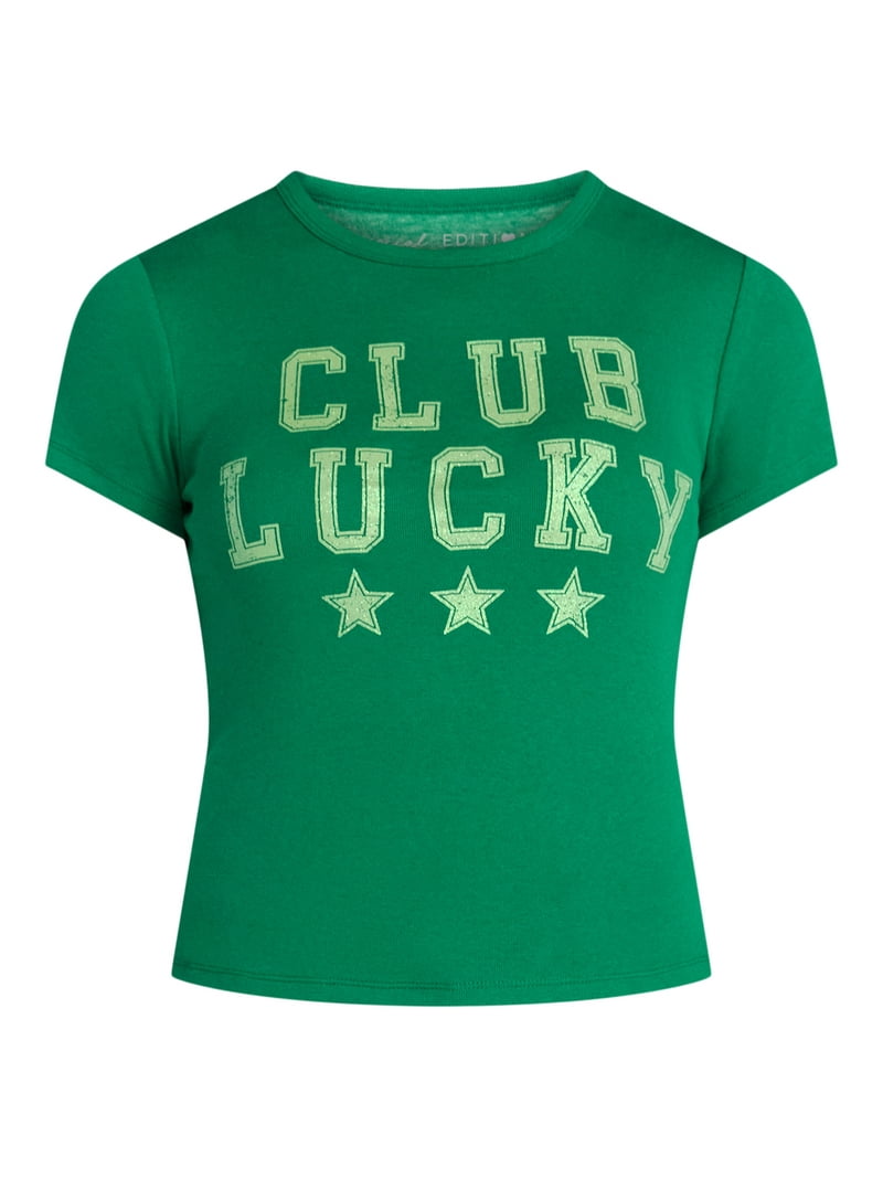 St. Patrick's Day Club Lucky Women's Graphic Tee with Short