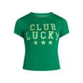 thumbnail image 5 of St. Patrick's Day Club Lucky Women’s Graphic Tee with Short Sleeves, Sizes XXS-XXL, 5 of 5