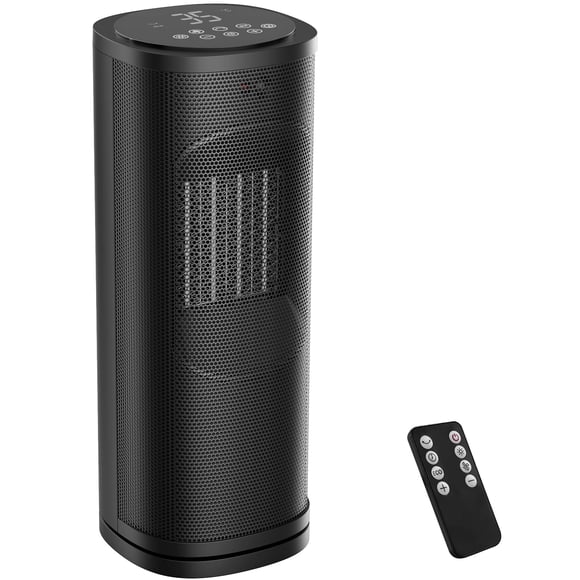 Space Heater for Indoor, 1500W Fast Heating PTC Electric Heaters with Remote and Thermostat, Overheating Protection, 12H Timer, 60° Oscillation, P