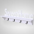 thumbnail image 3 of Perchero de pared Sweet Home, colgador de puerta, perchero para abrigos, sombreros, ropa y llaves (blanco), 3 of 8