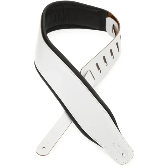 Levy's 3" Wide Top Grain Leather Guitar Strap - Panda