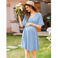 thumbnail image 3 of Ekouaer Labor and Delivery Gown for Hospital Maternity Nursing Dress Nightgown Pajamas for Breastfeeding, 3 of 6