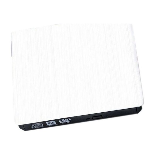 Lecteur DVD-ROM USB 3.0 pour Ordinateur, Lecteur Optique PC Externe Mince, Lecteur de Disque CD ROM, Lecteur DVD, Blanc
