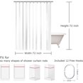 thumbnail image 5 of White Shower Curtain, Get Naked Shower Curtain, Marble Shower Curtain, Grey Shower Curtain Set with 12 Hooks, White and Grey Bathroom Curtain Decor, 72"x72", 5 of 6