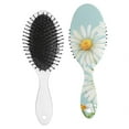 thumbnail image 2 of Daisy with Inspirational Quote Hair Brush, Boho Chic Detangling Brush Featuring Floral Daisy Pattern and Butterfly Design, Suitable for All Hair Types, 2 of 8