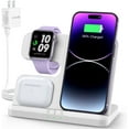 thumbnail image 5 of 3 In 1 Wireless Charging Station for iPhone 14 13 12 11 Pro Max/X Wireless Charger for Apple Watch & Charging Stand Dock for AirPods White, 5 of 5