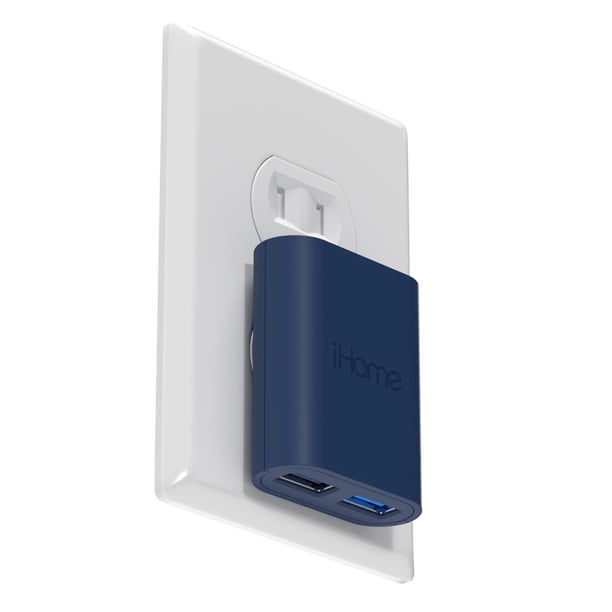 Cargador de Pared USB iHome de 2 Puertos: Cargador USB Multipuerto AC Pro, Adaptador de Enchufe USB