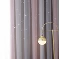 thumbnail image 2 of Mistaha 1 Pce Rideau Simple Dégradé à Étoiles Ajourées Double Couche Occultant Chambre Salon Rideau Isolant, 2 of 8