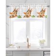 thumbnail image 2 of Easter Carrots Rabbit Linen Curtain Valance for Bedroom/Bathroom/Kitchen/Office/Living/Dining Room Windows,Grey Buffalo Plaid Easter Bunny Rod Pocket Topper Drapes Decorative Cafe Drapery Panel 54x18, 2 of 6